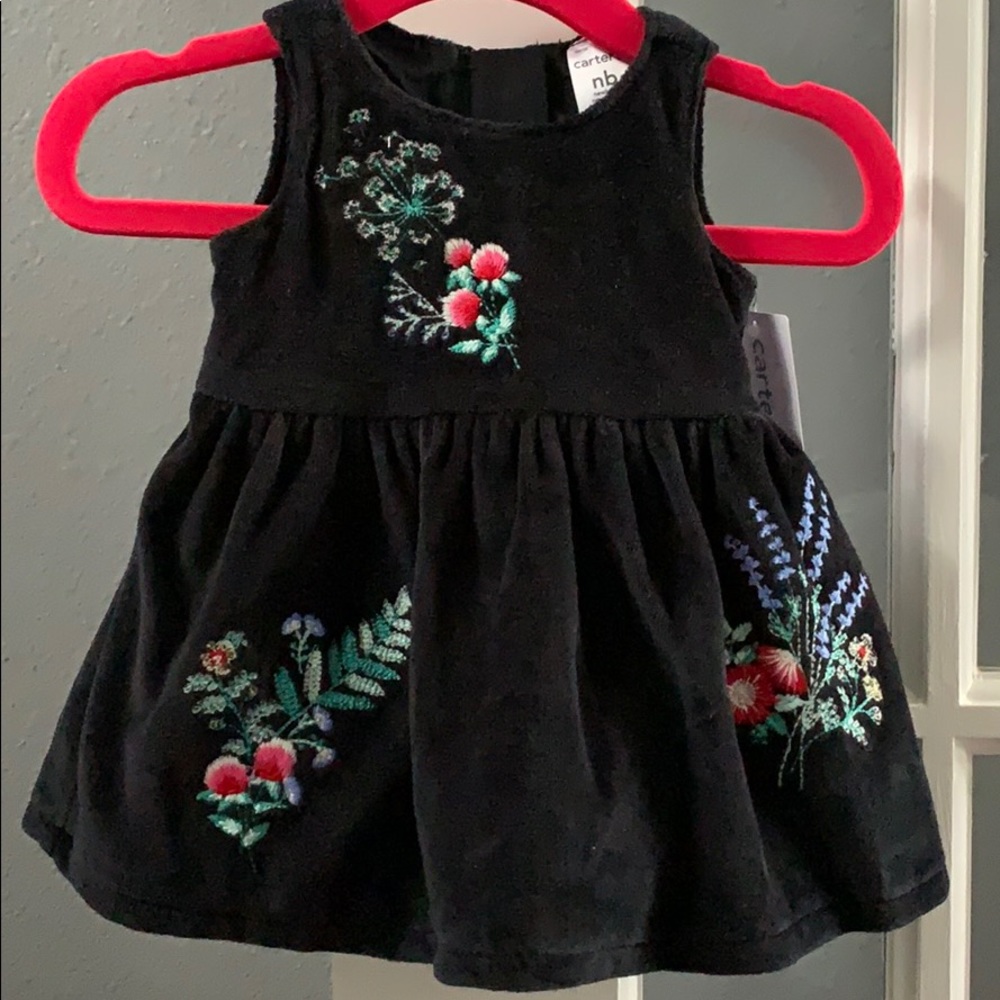CARTER’S Black velvet dress